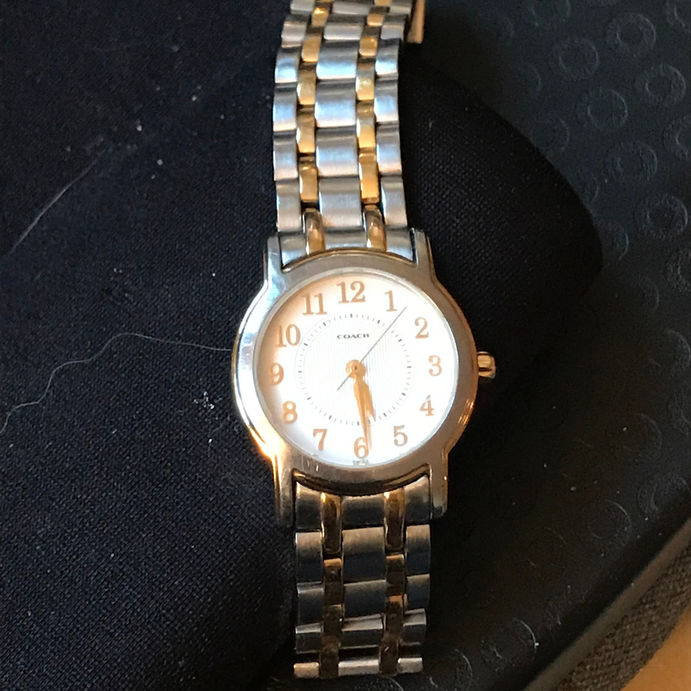Coach silver watch by Movado Swiss